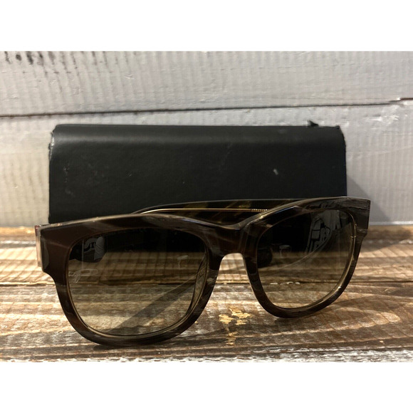 Balenciaga Sunglasses BA 69 62B Brown Horn / Gradient Smoke Made In Italy - Picture 1 of 11